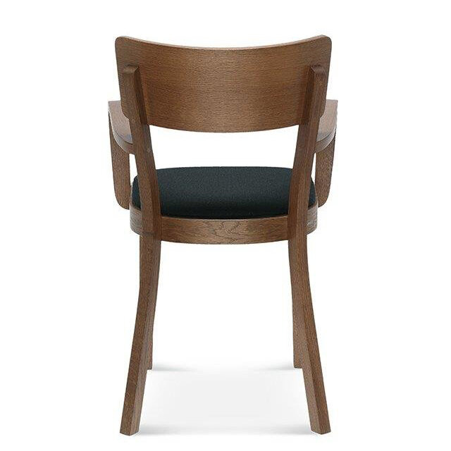 Krzesło tapicerowane dębowe Fameg Solid z podłokietnikami do jadalni nowoczesne personalizowane