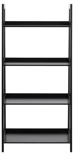 Regał drewniany Wally I czarny nowoczesny na książki do salonu i sypialni Actona 130 cm