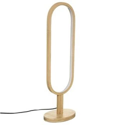 Lampka nocna LED Finn Atmosphera boho bambusowa jasnobrązowa do sypialni lub salonu 56,5 cm