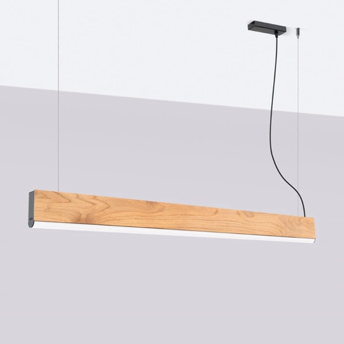 Lampa wisząca LED LYKKE dębowa 120 cm do salonu i nad stół nowoczesna energooszczędna