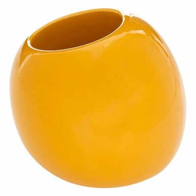 Szczotka do wc ceramiczna Colors żółta nowoczesna do łazienki z pojemnikiem 5five