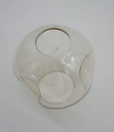 Lampa wisząca MODERN ORCHID 6-punktowa szklana bursztynowa do salonu 130 cm