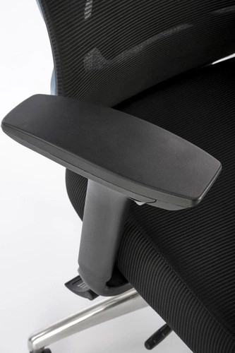 Fotel biurowy ergonomiczny Berto czarny obrotowy z zagłówkiem i regulacją Intesi do biura