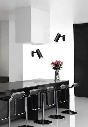 Kinkiet ścienny Colly nowoczesny czarny LED regulowany do salonu sypialni kuchni jadalni