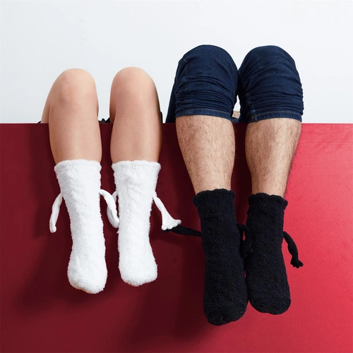 Skarpetki Intesi białe z magnetycznymi łapkami, oddychające, nowoczesne, praktyczne na prezent