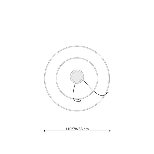 Żyrandol LED RIO 2 biały nowoczesny do salonu i jadalni 78 cm aluminium Thoro