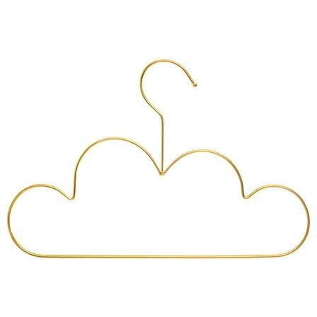 Zestaw 3 złotych metalowych wieszaków dziecięcych Nuage do szafy Atmosphera 30 cm