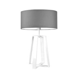 Lampka nocna do sypialni Thor nowoczesna szara z abażurem metalowa, LYSNE 61 cm