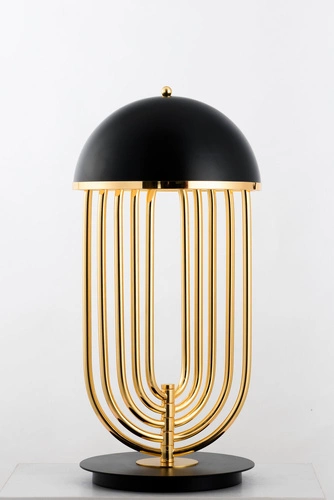 Lampa stołowa Dolce Vita czarno-złota nowoczesna metalowa do salonu i sypialni Step into Design