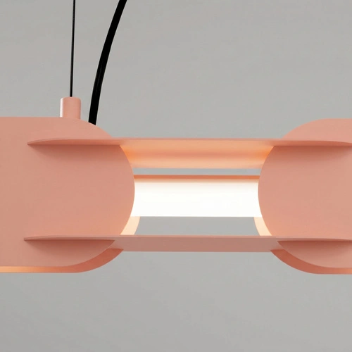 Lampa wisząca LED CHAIN 91 brzoskwiniowa nowoczesna nad stół