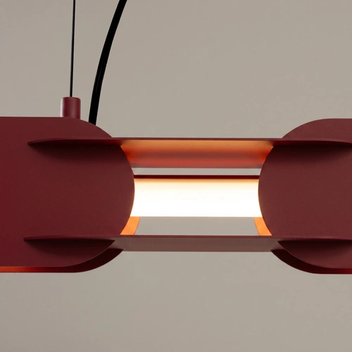 Lampa wisząca LED CHAIN 158 burgund nad wyspę do jadalni