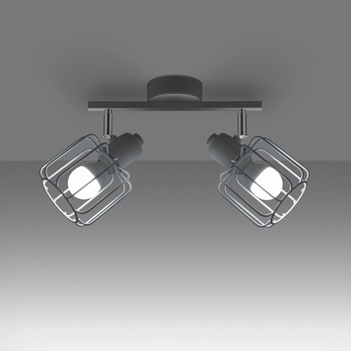 Plafon sufitowy BELUCI 2 biały nowoczesny metalowy z ruchomym kloszem do salonu SOLLUX