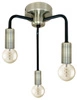 Lampa sufitowa Saga patyna+matowy czarny  3x40W E14