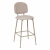 Hoker Camili beżowy z oparciem 75 cm aksamitny nowoczesny do kuchni i wyspy Atmosphera