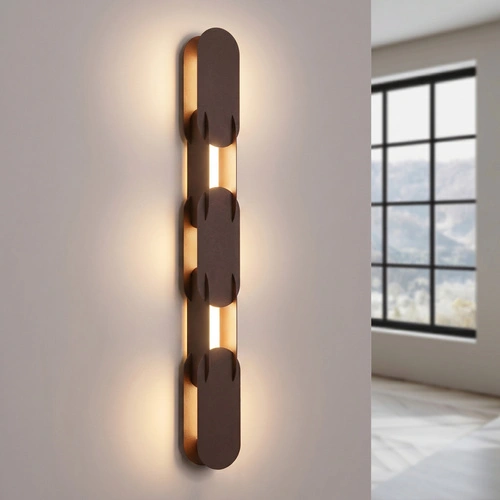 Kinkiet ścienny CHAIN 91 nowoczesny LED brązowy do salonu