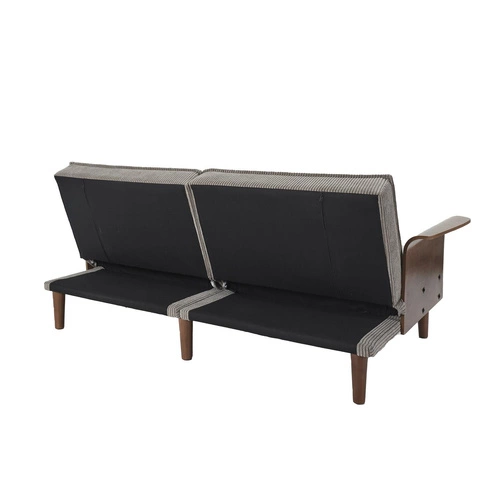 Sofa rozkładana Scott szara sztruksowa 3 osobowa z regulowanym oparciem do salonu Intesi