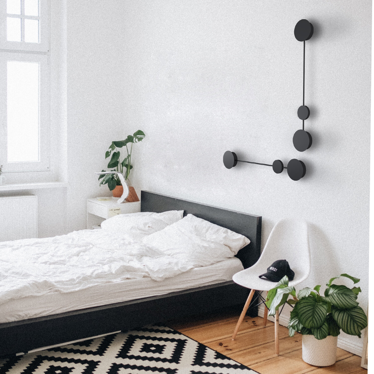 Nowoczesny kinkiet LED CLEX Step into Design czarny 120 cm do salonu i sypialni