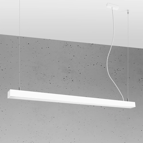 Lampa wisząca LED Pinne 117 biała nowoczesna nad wyspę do kuchni i jadalni Thoro