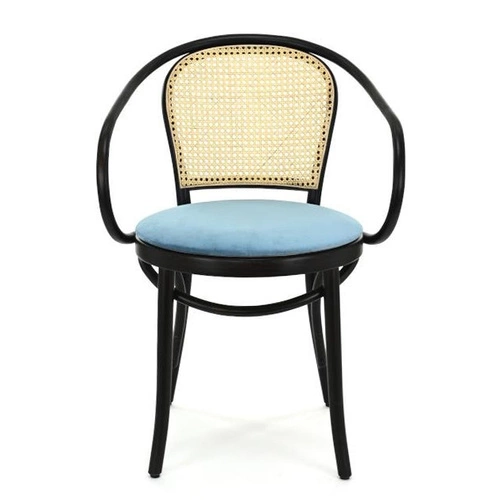 Krzesło z podłokietnikami Fameg B-9/4 retro drewniane tapicerowane do salonu i jadalni