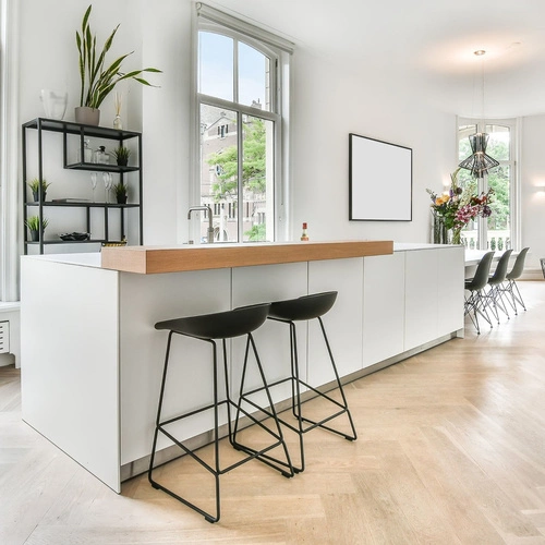 Hoker Molly czarny 75 cm nowoczesny z oparciem do kuchni i wyspy kuchennej Intesi