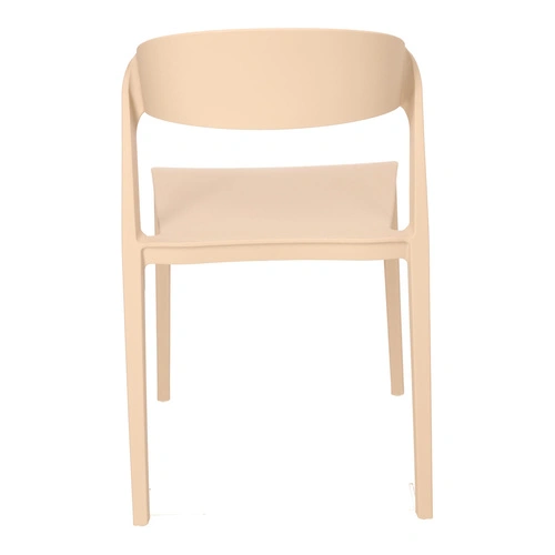 Krzesło Ribbon beżowe z tworzywa nowoczesne krzesło do jadalni i kuchni