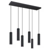Lampa wisząca LED IVAR 6 czarna nad stół do salonu i jadalni