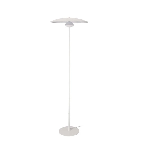 Lampa stojąca LED Lund biała nowoczesna do salonu i sypialni metalowa 140 cm