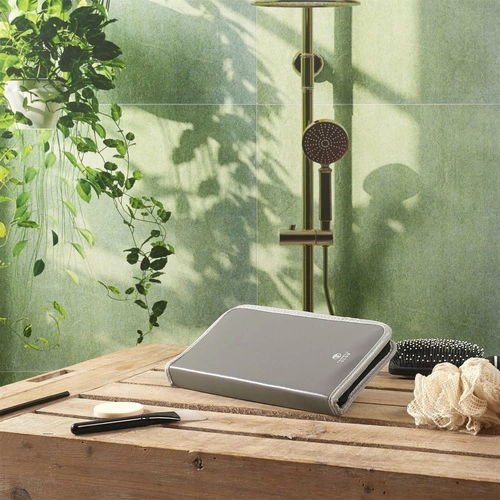 Kosmetyczka podróżna Intesi szara organizer na pędzle do makijażu z przegródkami