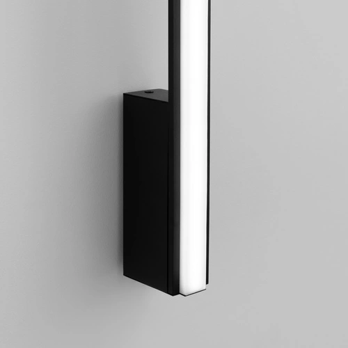 Nowoczesny kinkiet ścienny LED LAGOM 90 czarny aluminium do salonu sypialni i przedpokoju Thoro