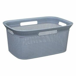 Kosz na pranie 45l Scandi szary nowoczesny do łazienki z tworzywa sztucznego 5five