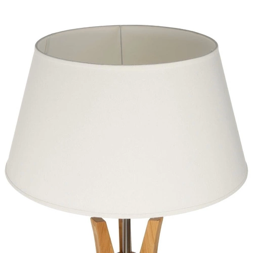 Lampa podłogowa Kalo trójnóg bambusowy z półką, skandynawska lampa stojąca do salonu