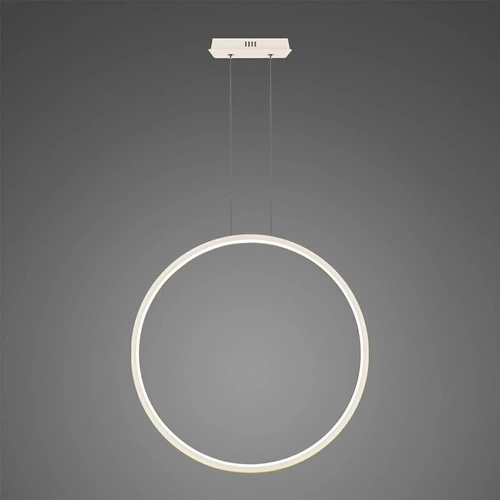 Lampa sufitowa LED okrągła Altavola Ledowe Okręgi 100 cm biała do salonu z regulacją