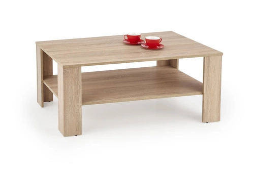 Stolik kawowy Tastur prostokątny dąb sonoma z półką nowoczesny do salonu Intesi 110x65 cm