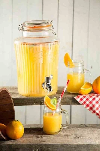 Szklany słój do napojów z kranikiem 5l Vintage KILNER na lemoniadę i garden party