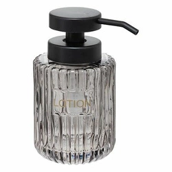 Szklany dozownik na balsam do ciała Agathe szary 250 ml do łazienki 5five