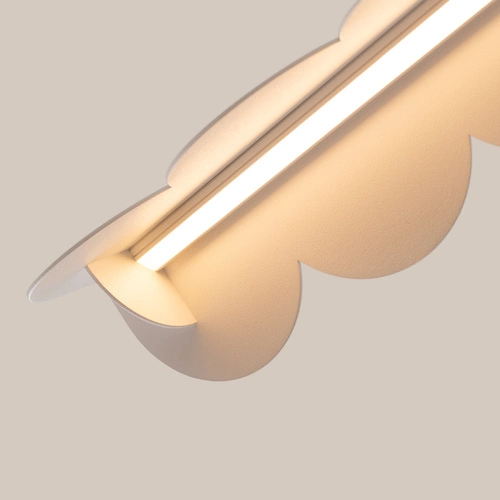 Nowoczesna lampa wisząca LED BISCUIT biała z regulacją wysokości do salonu lub nad stół