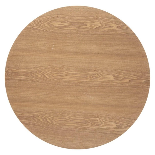 Stół okrągły Elias 102 cm do jadalni loftowy dąb z czarną nogą Atmosphera