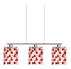 Lampa wisząca Classic 3x40W G9 czerwony