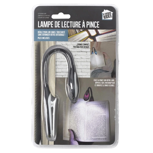 Lampka z klipsem do czytania biała