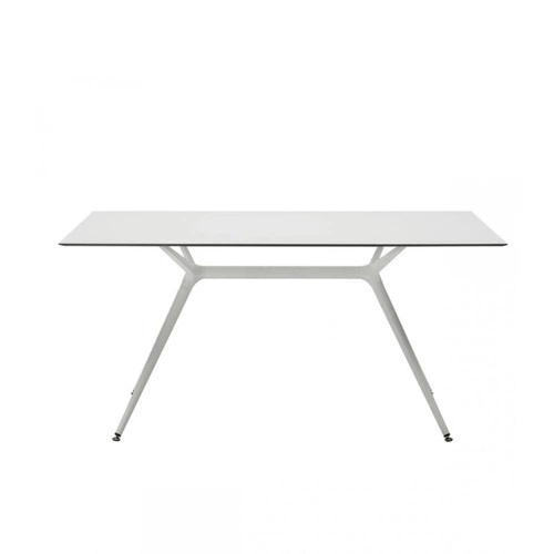 Stół do jadalni Metropolis 180x90 biały nowoczesny prostokątny metalowy SCAB Design