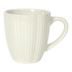 Kubek ceramiczny Calista beżowy ryflowany 330 ml do kawy i herbaty