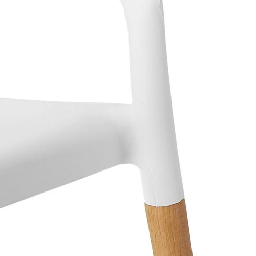 Krzesło do jadalni Cole inspirowane Ecco białe skandynawskie sztaplowane łatwe czyszczenie