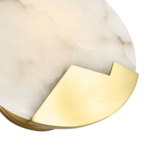 Kinkiet ścienny MARMO biały marmur i złoty mosiądz 20cm nowoczesny do salonu