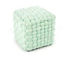 Pufa Rubi miętowa kwadratowa tapicerowana do salonu i pokoju dziecięcego 35x35 cm Intesi