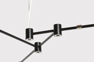 Lampa wisząca Astronomy-3 czarna nowoczesna regulowana do salonu i jadalni 175 cm