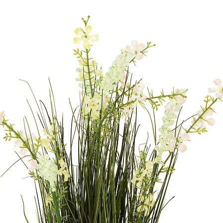 Wiązanka sztucznych kwiatów polnych Atmosphera białych do salonu i sypialni 58 cm