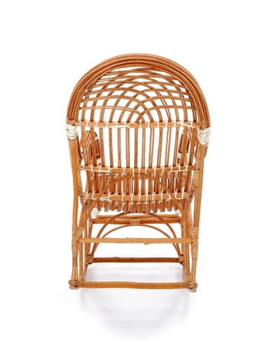 Fotel bujany Kalma wiklinowy boho do salonu i na taras naturalny retro wygodny