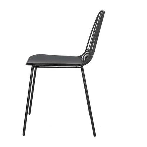 Krzesło Willy Black z poduszką PU OUTLET