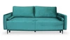 Sofa rozkładana Arosa z funkcją spania do salonu welurowa zielona z pojemnikiem Intesi
