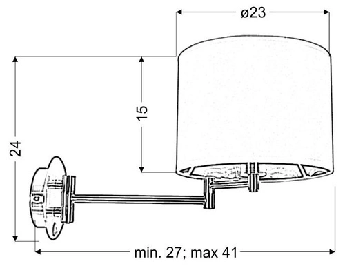 Kinkiet ścienny Alexia nowoczesny biały z chromowanym wykończeniem do sypialni z ruchomym kloszem